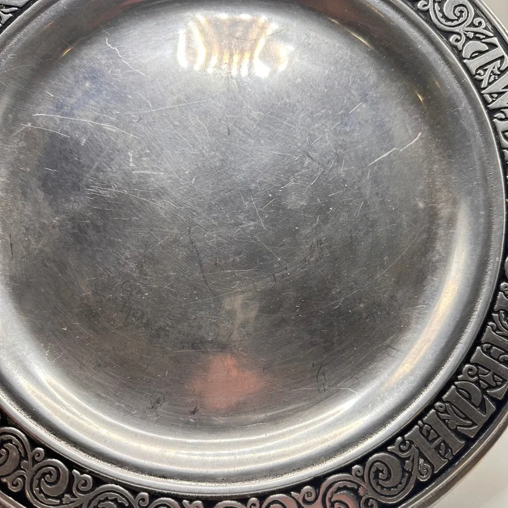 Wilton Armetale Twenty Fifth Anniversary Plate Pewter RWP Columbia PA 10.75 Inch